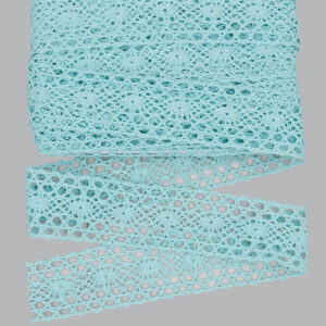 Horgolt csipke szalag [4cm x 9,1m] menta