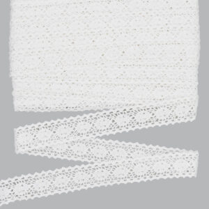 Horgolt csipke szalag [2cm x 9,1m] fehér