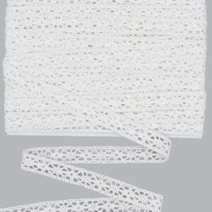 Horgolt csipke szalag [1,5 cm x 9,1m] fehér