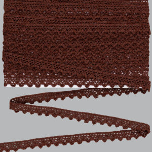 Horgolt csipke szalag [1,2cm x 9,1m] barna