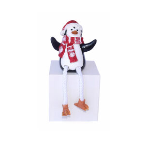karácsonyi polyresin figura 7,5 x 5,5 x 8cm piros/fehér/fekete
