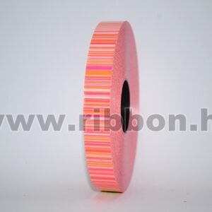 Dekorációs műanyag csíkos mintázatú kötöző szalag [2cm x 100m] napsárga/pink