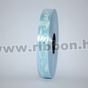 Dekorációs műanyag gyöngyvirág mintázatú kötöző szalag [2cm x 100m] világoskék