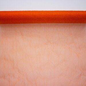 Gyűrt snow organza anyag [40cm x 10m] sötét narancs