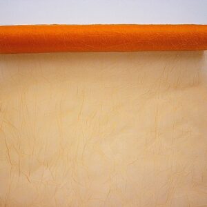 Gyűrt snow organza anyag [40cm x 10m] világos narancs