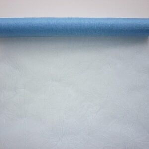 Gyűrt snow organza anyag [40cm x 10m] világoskék