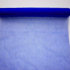 Gyűrt snow organza anyag [40cm x 10m] sötétkék