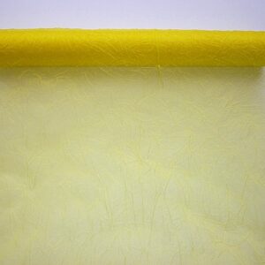 Gyűrt snow organza anyag [40cm x 10m] citromsárga