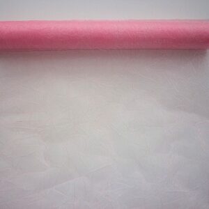 Gyűrt snow organza anyag [40cm x 10m] rózsaszín