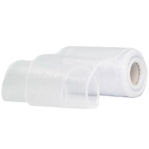 Snow organza anyag sima [11cm x 10 méter] fehér