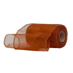 Snow organza anyag sima [11cm x 10 méter] bronz