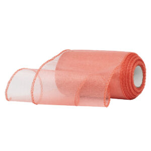 Snow organza anyag sima [11cm x 10 méter] korall