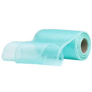 Snow organza anyag sima [11cm x 10 méter] mentakék