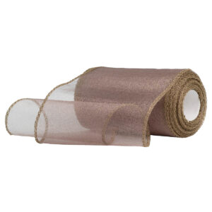 Snow organza anyag sima [11cm x 10 méter] sötét bézs