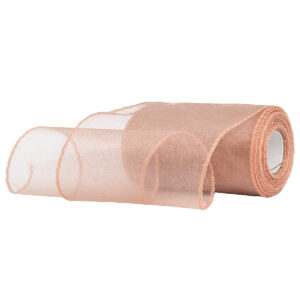 Snow organza anyag sima [11cm x 10 méter] púder bézs