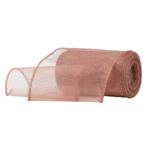 Snow organza anyag sima [11cm x 10 méter] sötét púder bézs