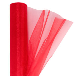 Snow organza anyag sima [23,5cm x 10 méter] piros