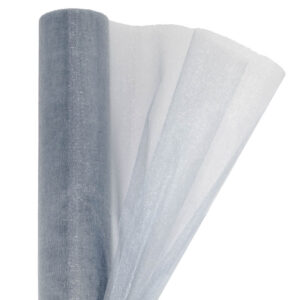 Snow organza anyag sima [23,5cm x 10 méter] ezüst