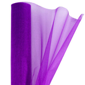 Snow organza anyag sima [23,5cm x 10 méter] sötétlila