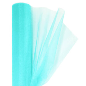 Snow organza anyag sima [23,5cm x 10 méter] mentakék
