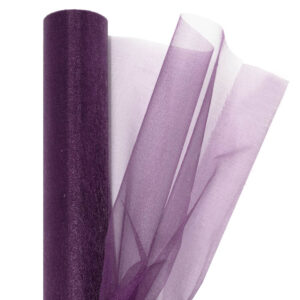 Snow organza anyag sima [23,5cm x 10 méter] padlizsánlila