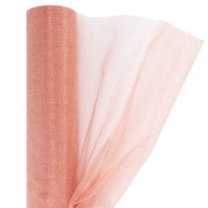 Snow organza anyag sima [23,5cm x 10 méter] sötét púder bézs