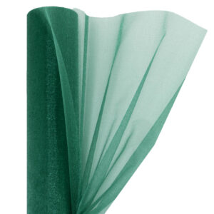 Snow organza anyag sima [23,5cm x 10 méter] sötétzöld/smaragdzöld