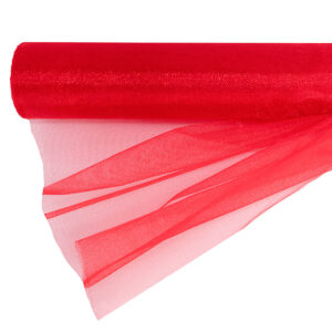 Snow organza anyag sima [47cm x 10 méter] piros