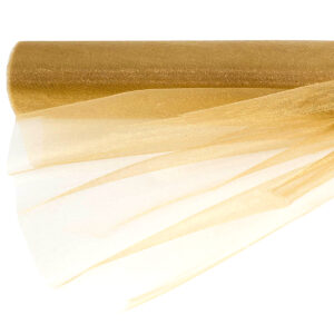 Snow organza anyag sima [47cm x 10 méter] arany