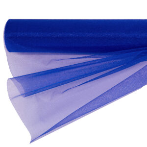 Snow organza anyag sima [47cm x 10 méter] sötétkék