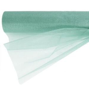 Snow organza anyag sima [47cm x 10 méter] zöldes ezüst