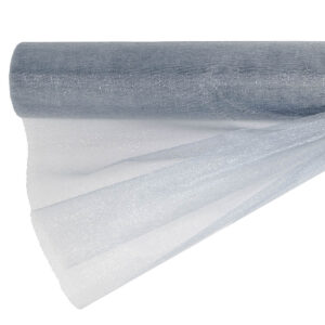 Snow organza anyag sima [47cm x 10 méter] ezüst