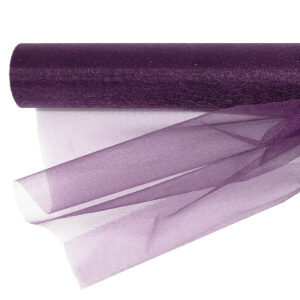 Snow organza anyag sima [47cm x 10 méter] padlizsánlila