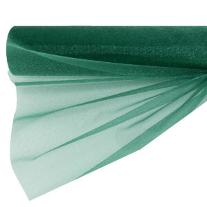 Snow organza anyag sima [47cm x 10 méter] sötétzöld/smaragdzöld