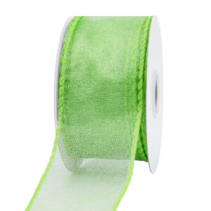 Organza szalag drótos széllel [38mm x 10m] almazöld