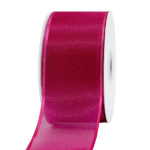 Dekorációs organza szalag [38mm x 10m] ciklámen/pink