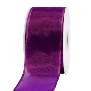 Dekorációs organza szalag [38mm x 10m] lila/pink