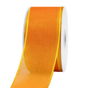 Organza szalag drótos [38mm x 10m] világos nrancs/citrom