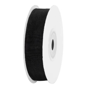 Organza szalag [15mm x 25yard] fekete