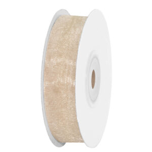 Organza szalag [15mm x 25yard] világos bézs
