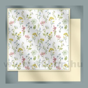Virágmintás íves papír csomagoló- 10 ív/csomag [53cm x 53cm] krém