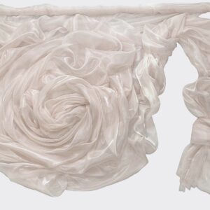 Szatén-organza anyag [142cm x 10m] világos drapp