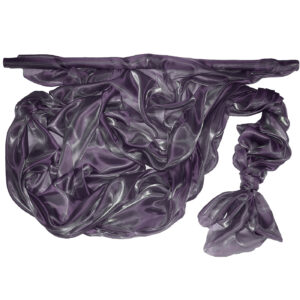Szatén-organza anyag [142cm x 10m] padlizsánlila