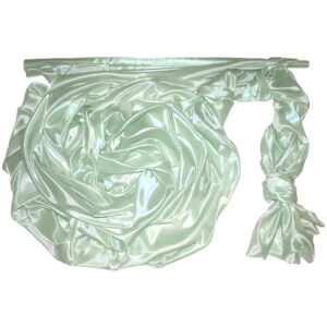 Szatén-organza anyag [142cm x 10m] vintage zöld/zsálya zöld
