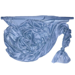 Szatén-organza anyag [142cm x 10m] vintage kék
