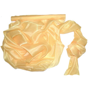 Szatén-organza anyag [47cm x 10m] vintage sárga