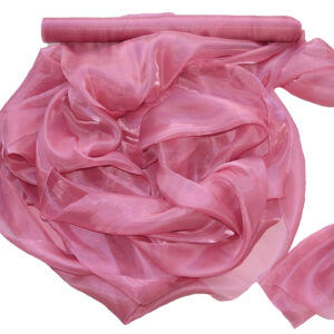 Szatén-organza anyag [47cm x 10m] világos mályva