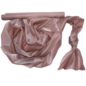 Szatén-organza anyag [47cm x 10m] sötét bézs/ginger