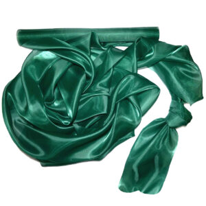 Szatén-organza anyag [47cm x 10m] sötétzöld/smaragdzöld