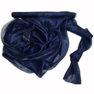 Szatén-organza anyag [47cm x 10m] navy kék/matrózkék